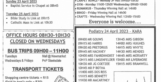 News Letter 19 April 2023 - 1